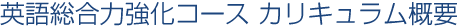 英語総合力強化コース カリキュラム概要